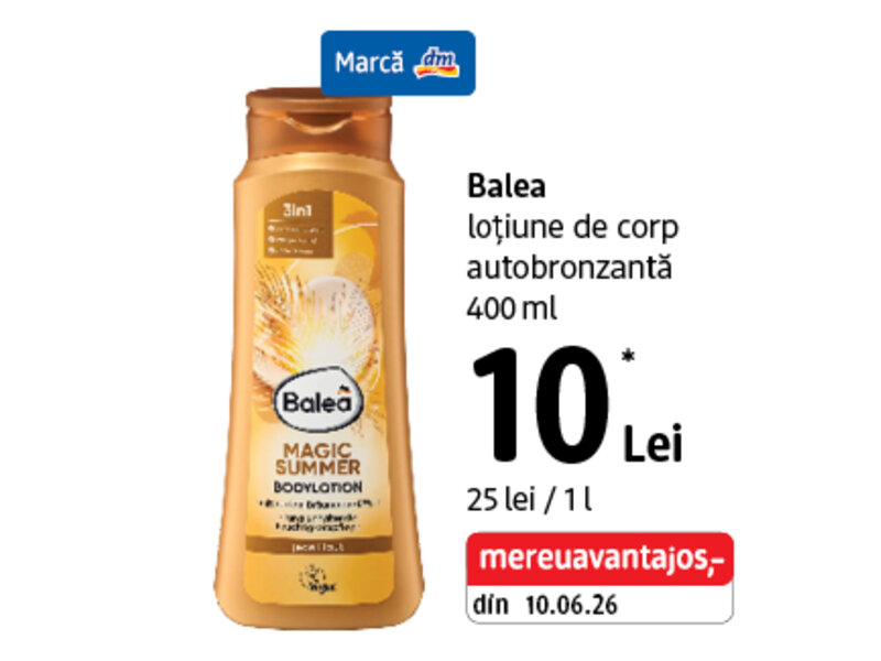 Ofertă Balea loțiune de corp autobronzantă - dm