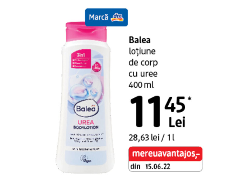 Ofertă Balea loțiune de corp cu uree - dm