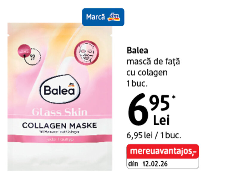 Ofertă Balea mască de față cu colagen - dm