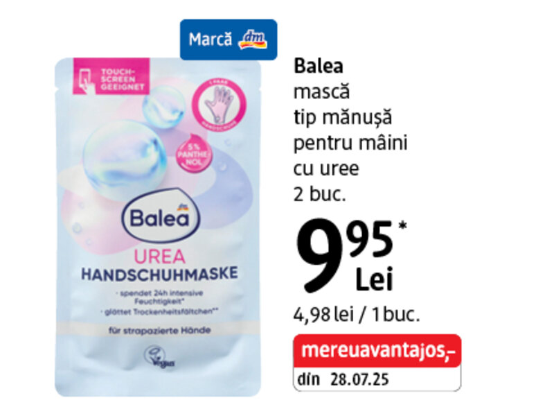 Ofertă Balea mască mănușă pentru mâini - dm