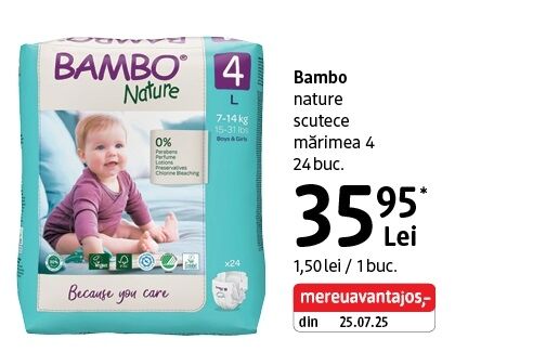 Bambo nature scutece