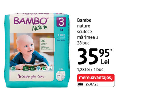 Bambo nature scutece