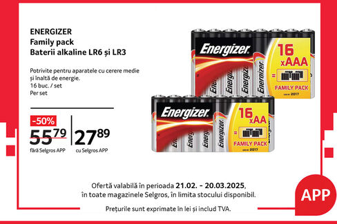 Baterii Energizer Family Pack