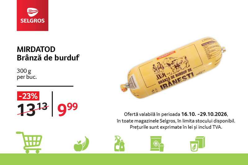 Ofertă Brânza de burduf Mirdatod - Selgros