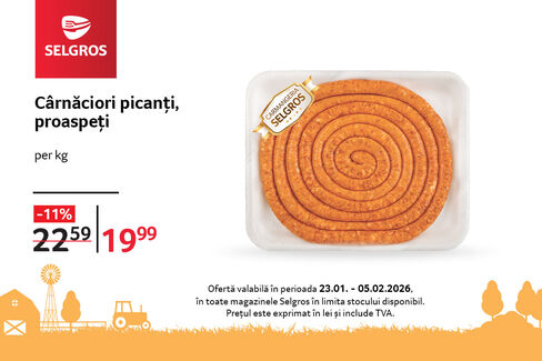 Cârnăciori de porc picanți