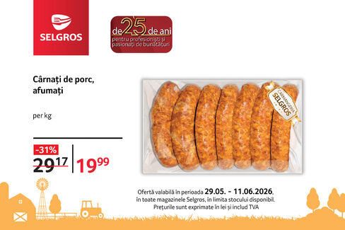 Cârnați de porc afumați