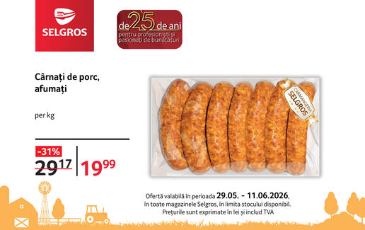 Cârnați de porc afumați