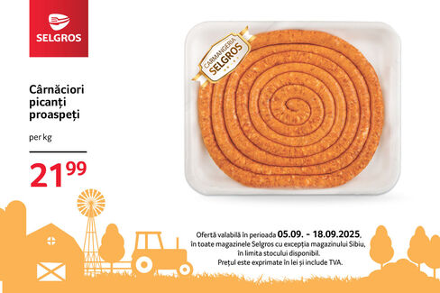 Cârnați de porc picanți proaspeți