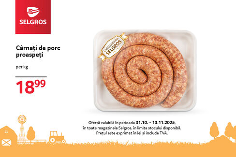 Cârnați de porc proaspeți