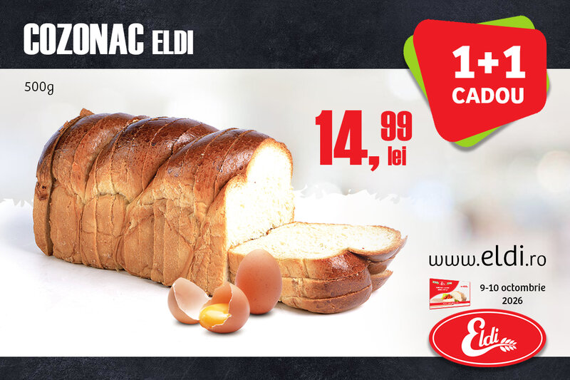 Ofertă COZONAC ELDI 1+1 Cadou! - Eldi Brutaria