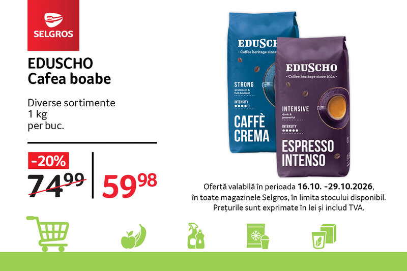 Ofertă Cafea boabe Eduscho - Selgros