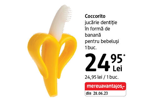Coccorito jucărie dentiție banană