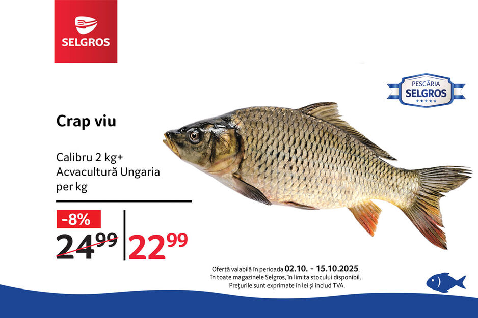 Crap viu la ofertă