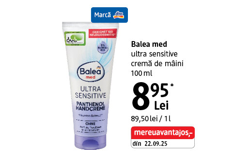 Ofertă Cremă de mâini Balea med Ultra Sensitive - dm
