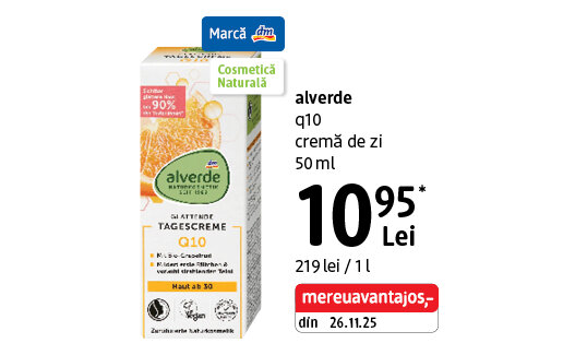 Ofertă Cremă de zi alverde Q10 - dm