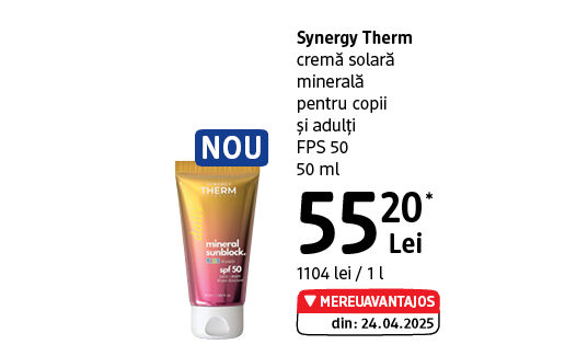 Cremă protecție solară Synergy Therm