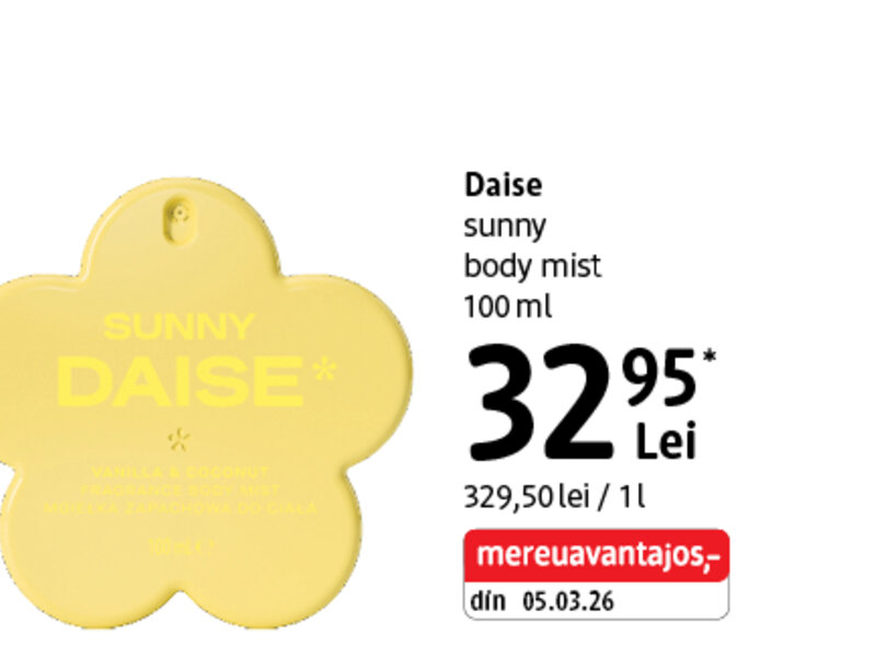 Ofertă Daise Sunny Body Mist - dm