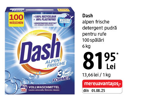Dash alpen frische detergent