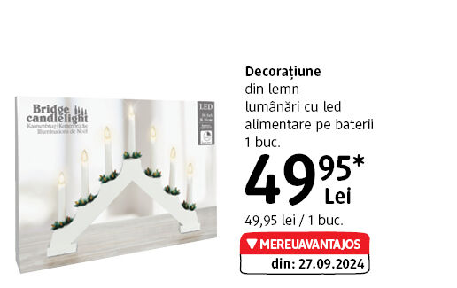 Decorațiune din lemn cu led