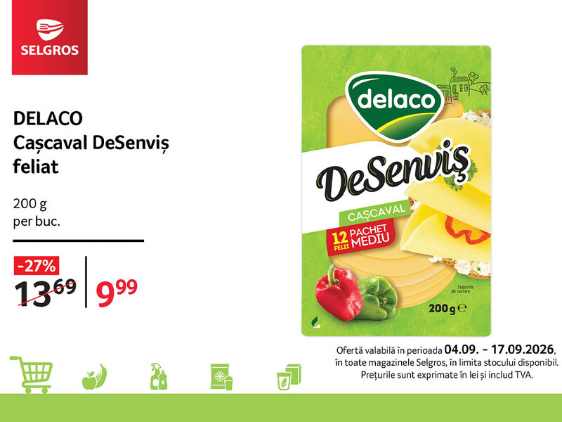 Ofertă Delaco Cașcaval DeSenviș - Selgros