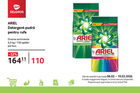 Detergent de rufe pudră Ariel