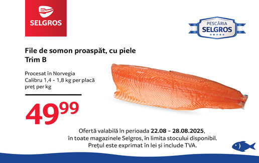 File de somon proaspăt