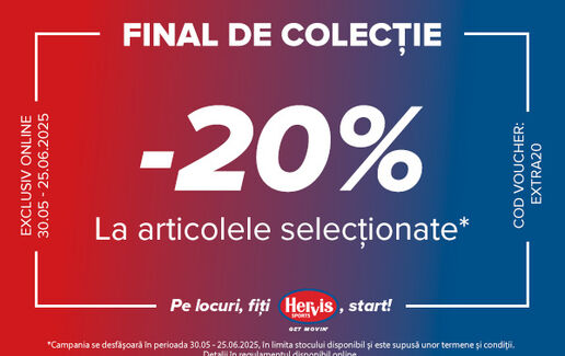 Final de Colectie cu 20% reducere