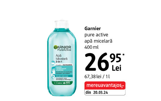 Garnier pure active apă micelară