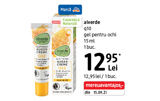 Ofertă Gel pentru ochi alverde Q10 - dm