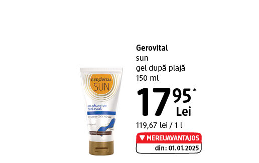 Gerovital sun gel după plajă