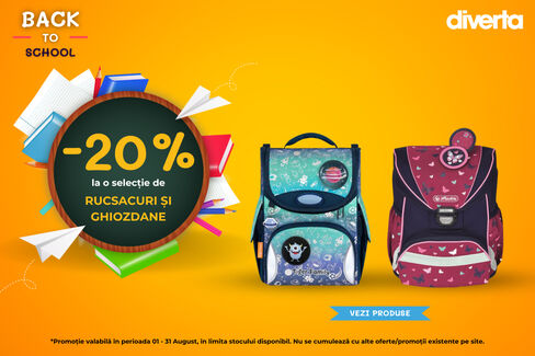 Ghiozdane & rucsacuri – 20% reducere