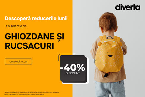 Ghiozdane & rucsacuri până la 40% reducere