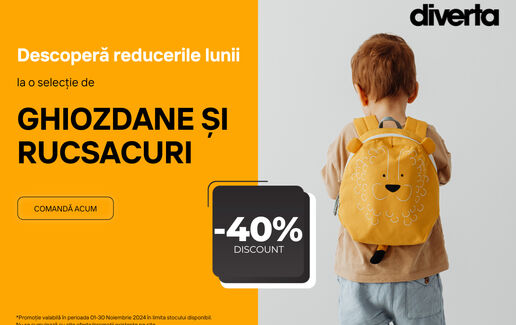 Ghiozdane & rucsacuri până la 40% reducere