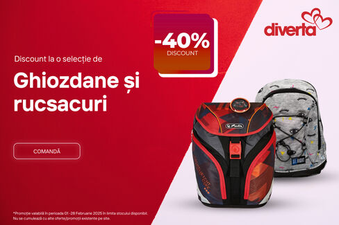 Ghiozdane & rucsacuri până la 40% reducere