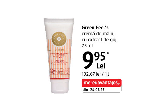Green Feel's crema de mâini