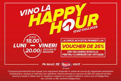 Happy Hour 25% reducere