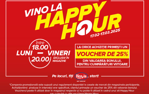 Happy Hour 25% reducere