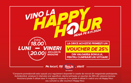 Happy Hour 25% reducere