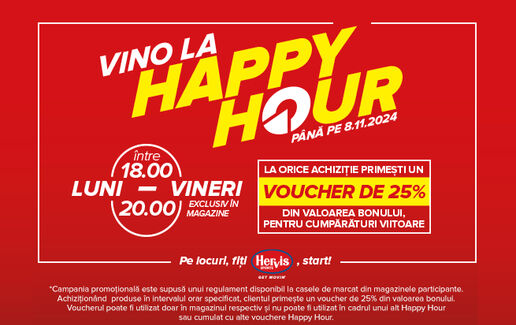 Happy Hour 25% reducere