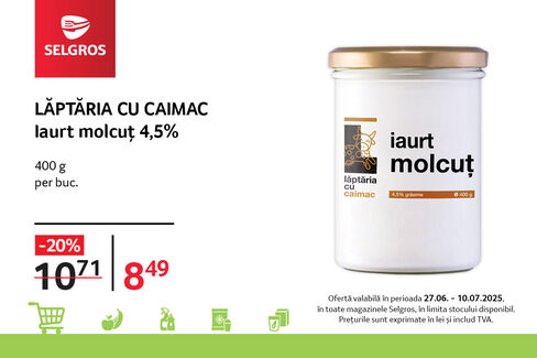 Iaurt molcuț Lăptăria cu Caimac