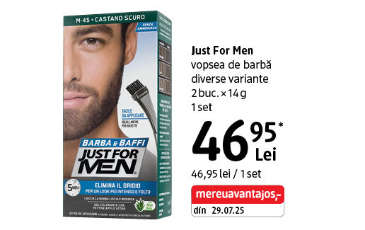 Just For Men vopsea de barbă