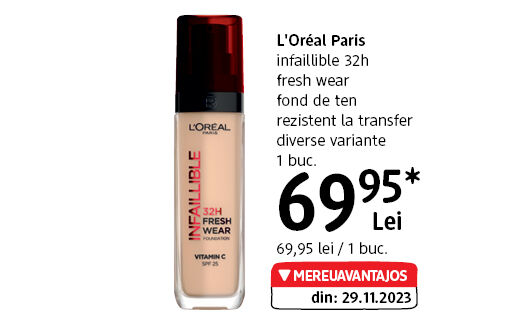 L'Oréal Paris infaillible 32h fond de ten