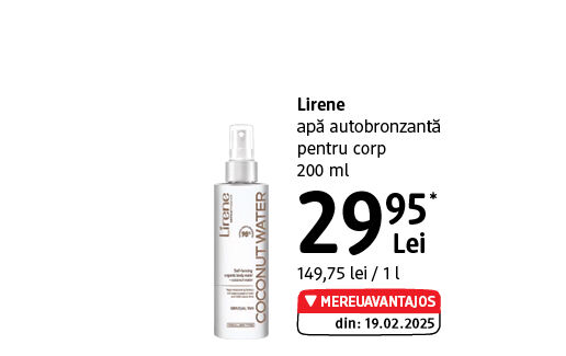 Lirene apă autobronzantă