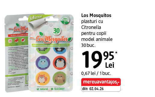 Los Mosquitos plasturi cu Citronella pentru copii
