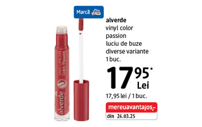 Luciu de buze alverde Vinyl Color Passion