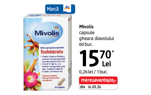 Mivolis capsule gheara diavolului
