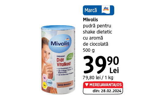 Mivolis pudră pentru shake