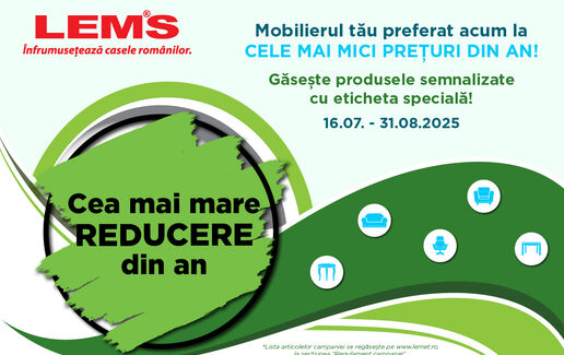 Mobilierul tău preferat acum la cele mai mici prețuri din an!