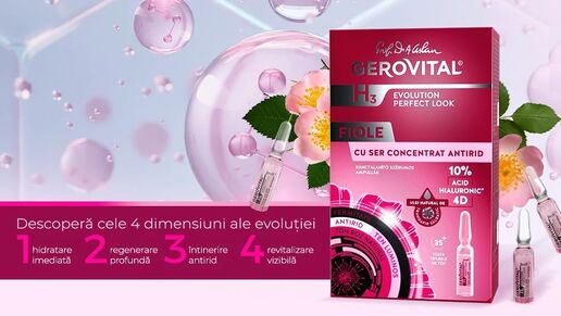 NOU! FIOLE GEROVITAL CU 10% ACID HIALURONIC