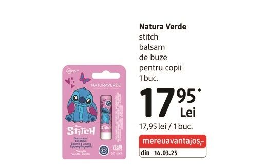 Natura Verde stitch balsam  de buze